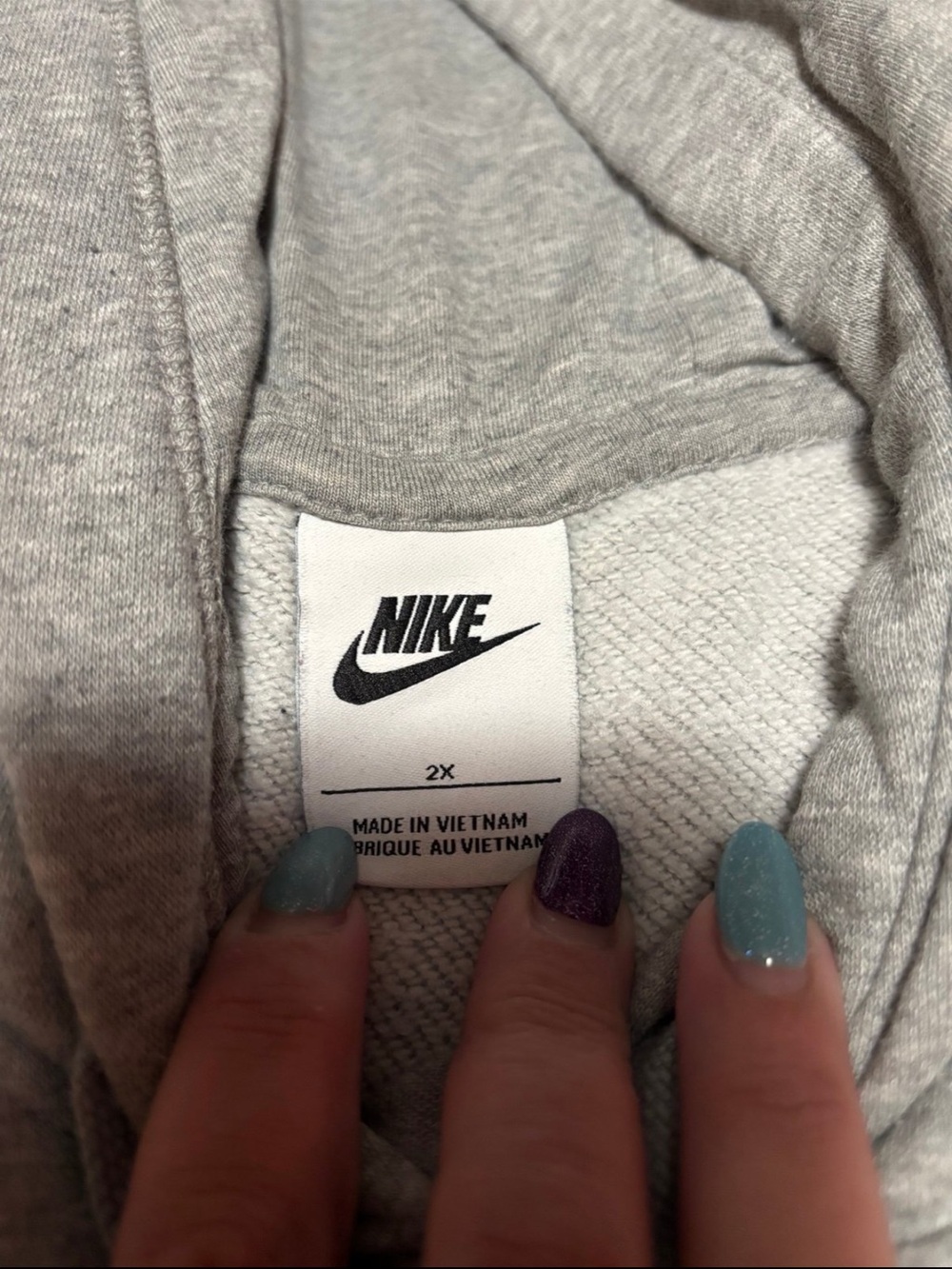 Like new worn maybe twice Nike Heather Gray Hoodie & Jogger Sweat Set - Picture 6 of 6